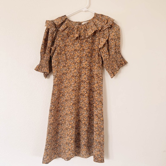 Doen Baudoin Ruffled Floral-Print Silk Crepe - Picture 1 of 5